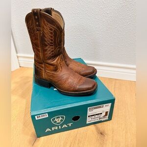 Youth Honor Western Boots - Distressed Brown 13.5